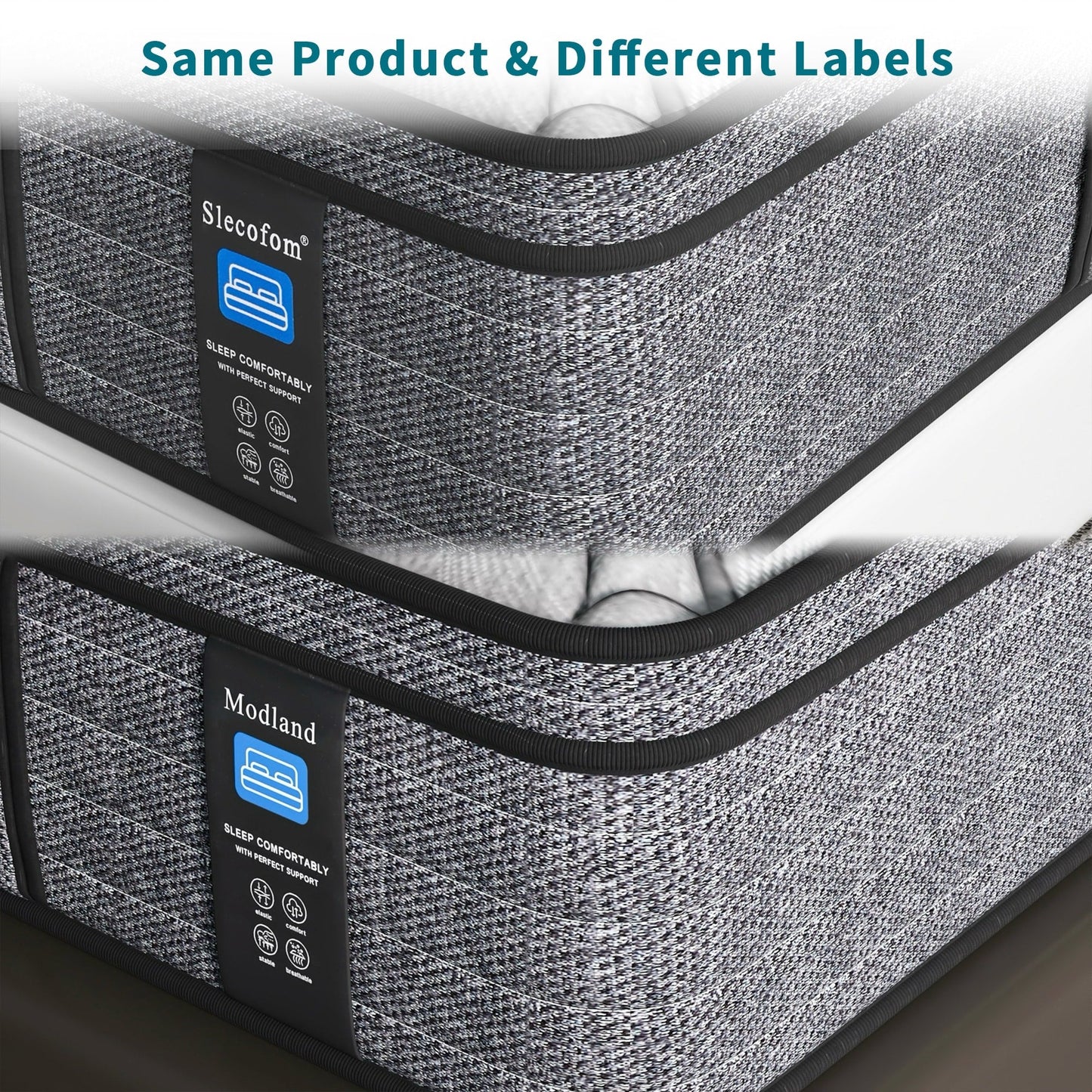 Modland 14 Inch Medium Hybrid Mattress, Euro Top - Fire-Safe CertiPUR-US Foams for Back Pain Relief, Twin/Full/Queen/King