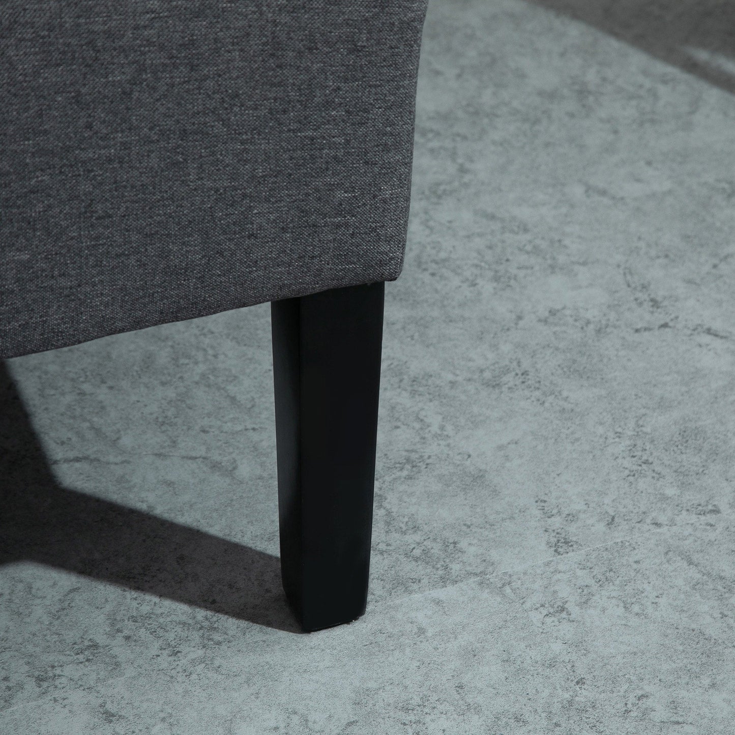 HOMCOM Linen Fabric Upholstery Double Sofa Tufted Loveseat Armless Couch Living Room Furniture with Wood Legs - 28.75*43.25*36.5