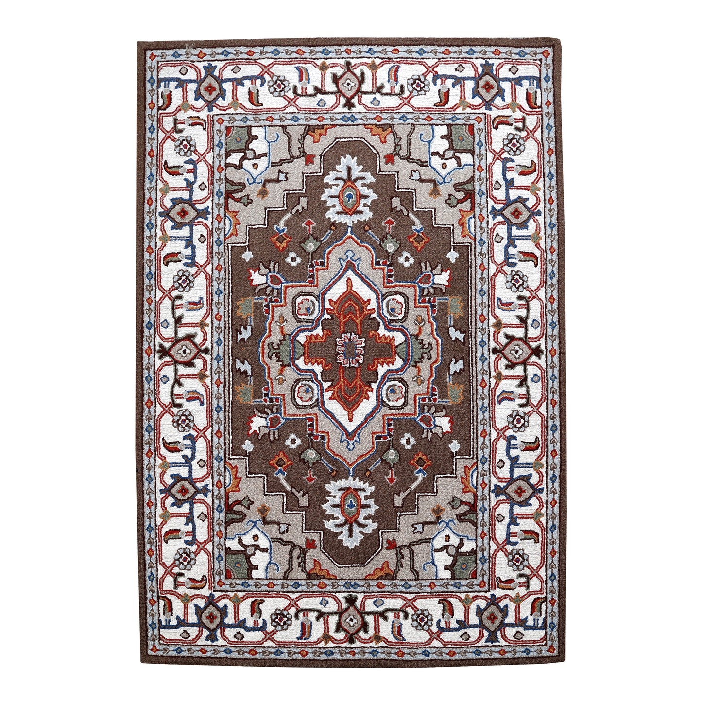 George Towne Living Persian Floral Luxury Handmade Traditional Persian Wool Area Rug
