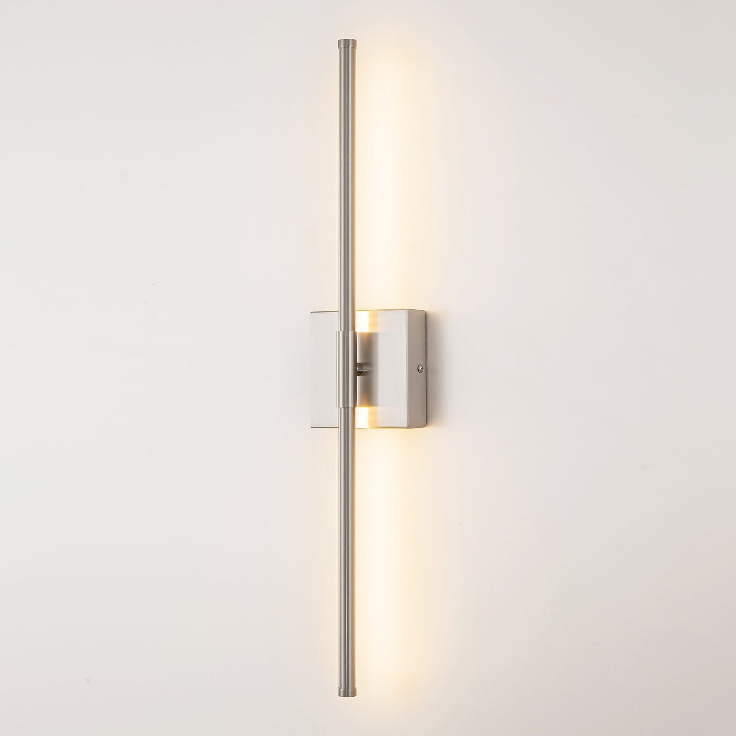 1-Light Black/ Gold/ Nickel Modern Long Linear Strip Wall Sconce Dimmable LED Bathroom Vanity Light