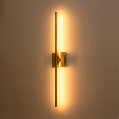 1-Light Black/ Gold/ Nickel Modern Long Linear Strip Wall Sconce Dimmable LED Bathroom Vanity Light