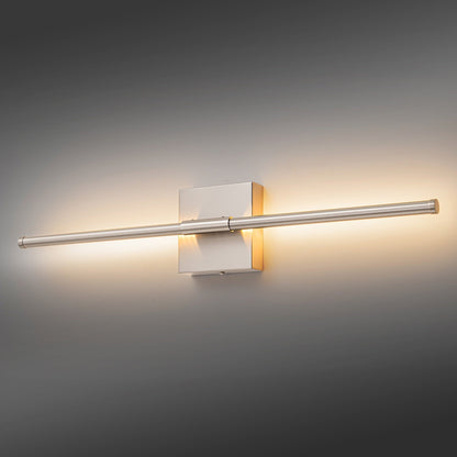 1-Light Black/ Gold/ Nickel Modern Long Linear Strip Wall Sconce Dimmable LED Bathroom Vanity Light