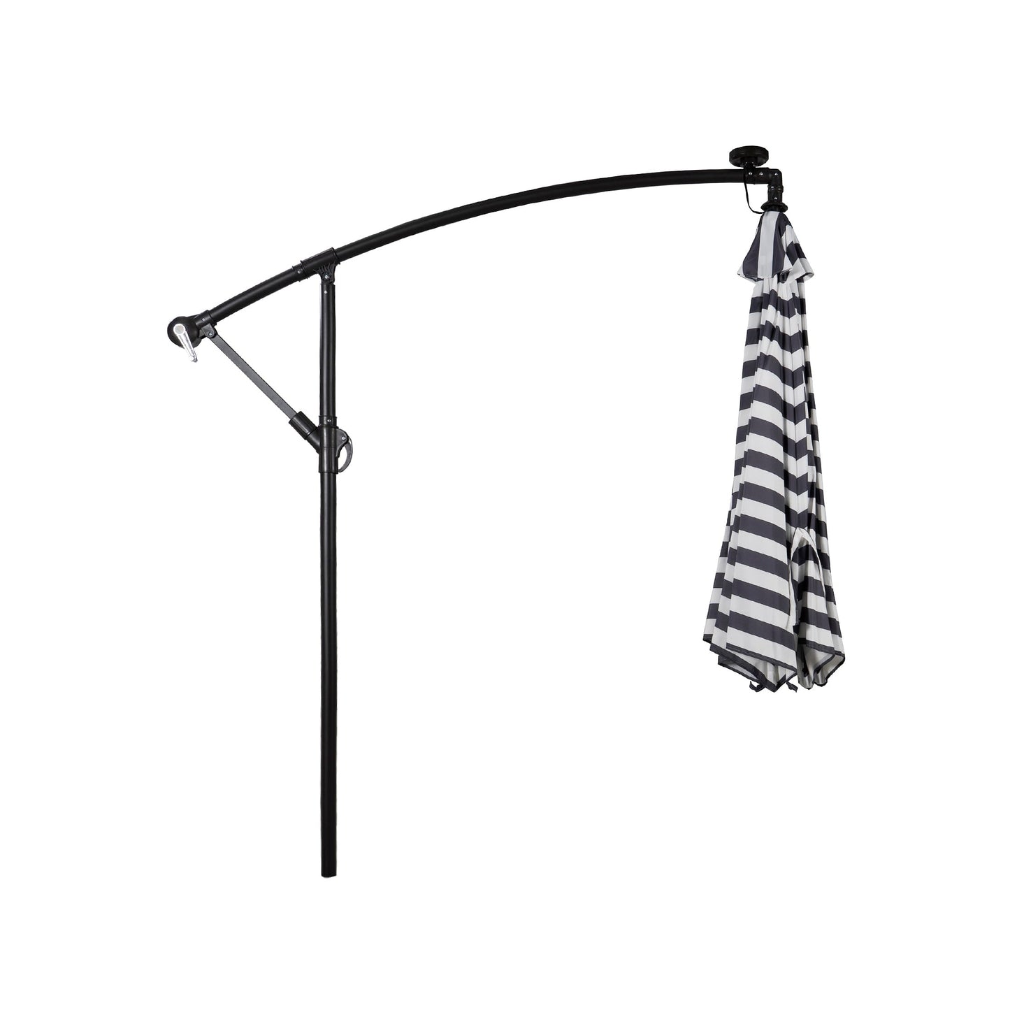 10 Ft. Solar Power Lighted Patio Umbrella with Base Stand