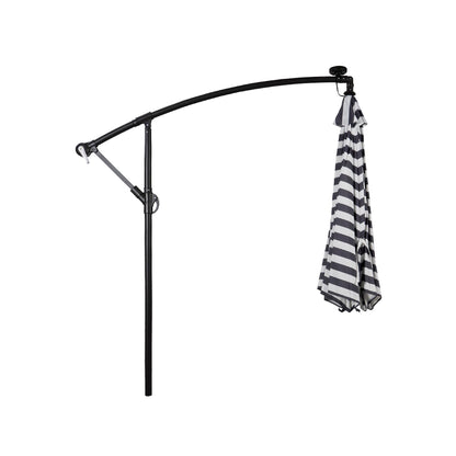 10 Ft. Solar Power Lighted Patio Umbrella with Base Stand
