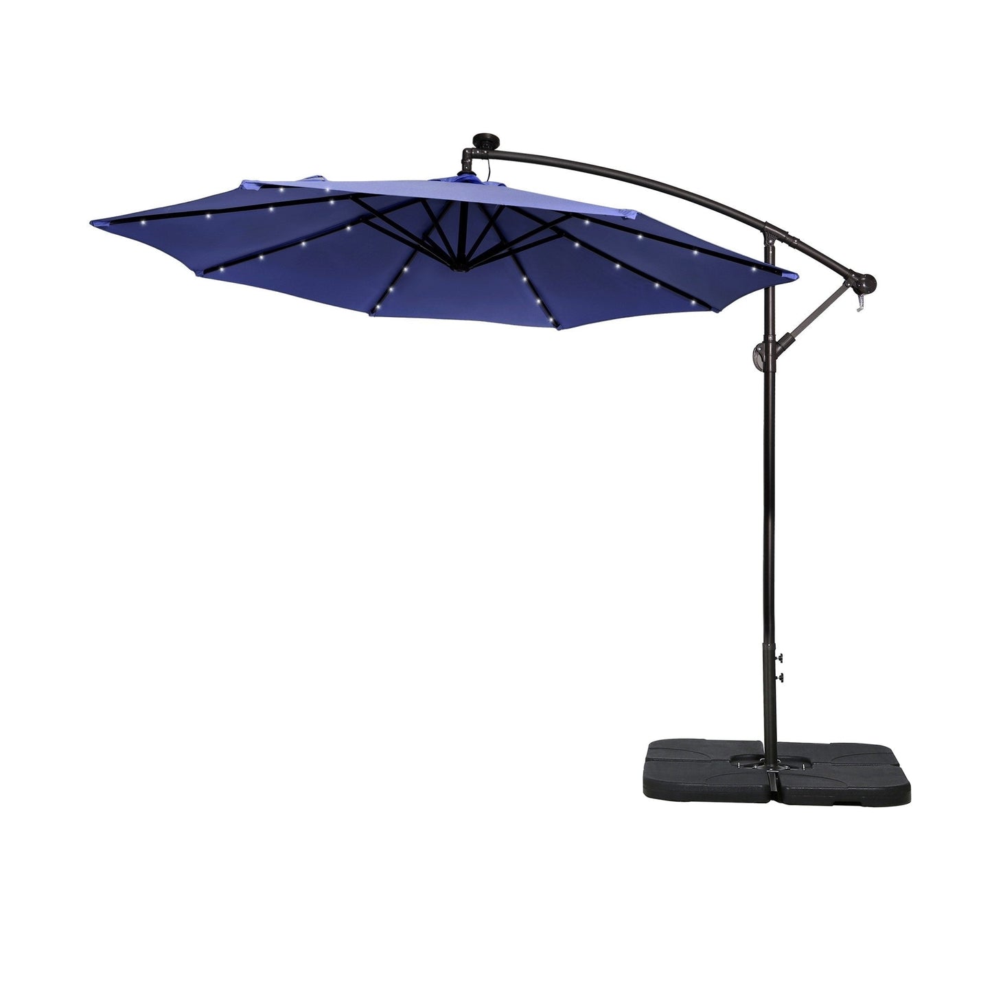 10 Ft. Solar Power Lighted Patio Umbrella with Base Stand