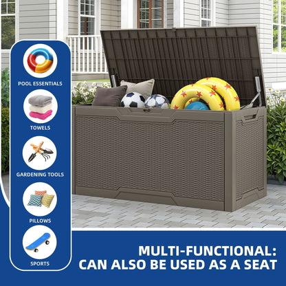 100 Gallon Outdoor Storage Waterproof Deck Box - N/A