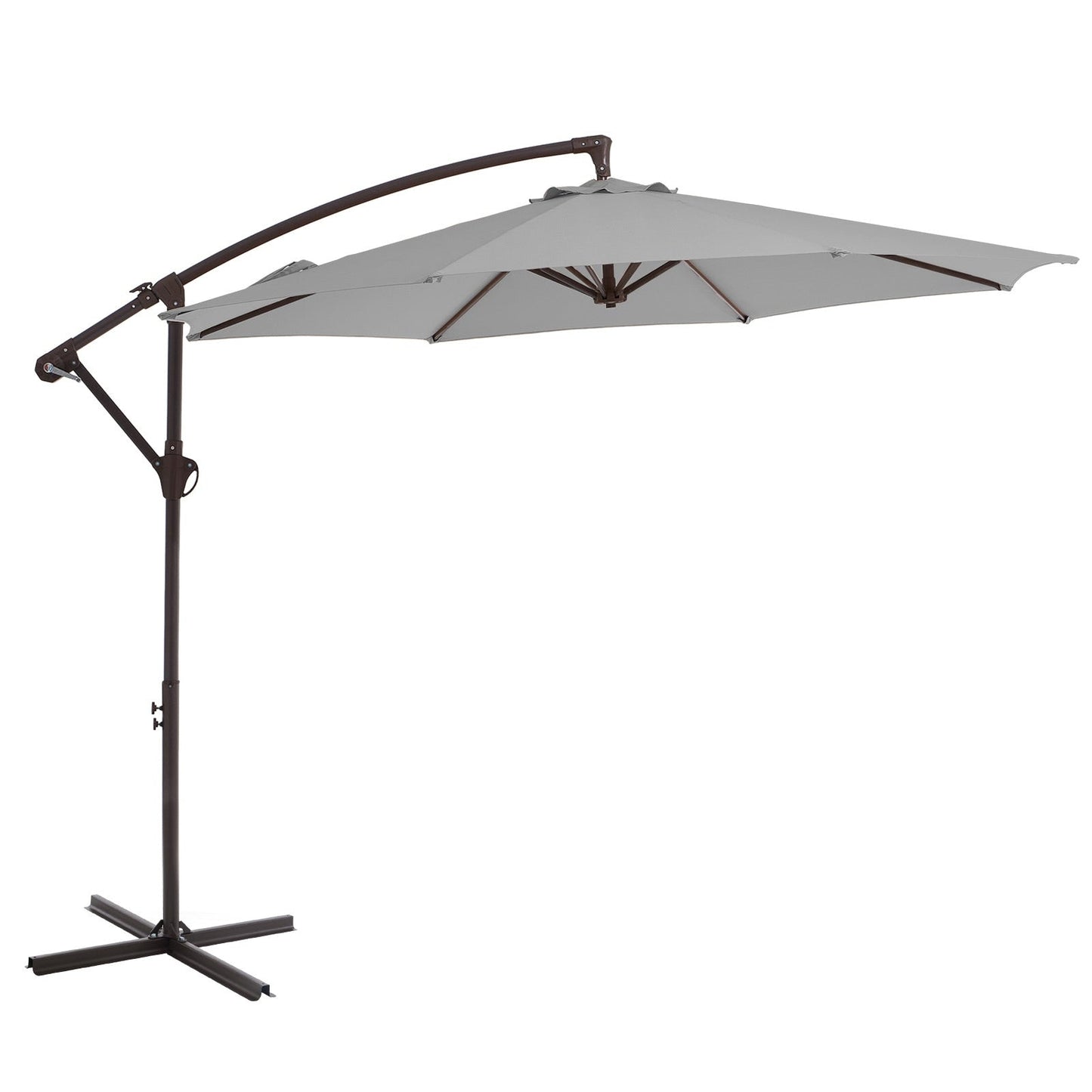 10ft Steel Crank Lift Hanging Offset Cantilever Umbrella