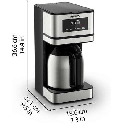 14-Cup Programmable Coffee Maker, Stainless Carafe, 3 Brew Strengths, 24H Timer, 4H Keep Warm