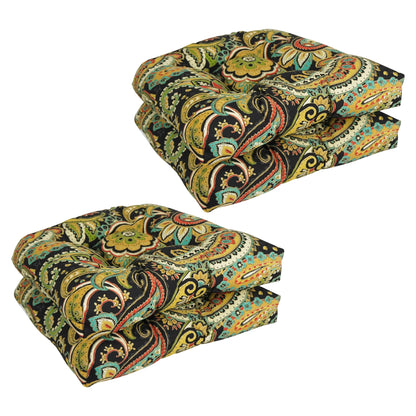 19-inch Rounded Back Indoor/Outdoor Chair Cushions (Set of 4) - 19 x 19