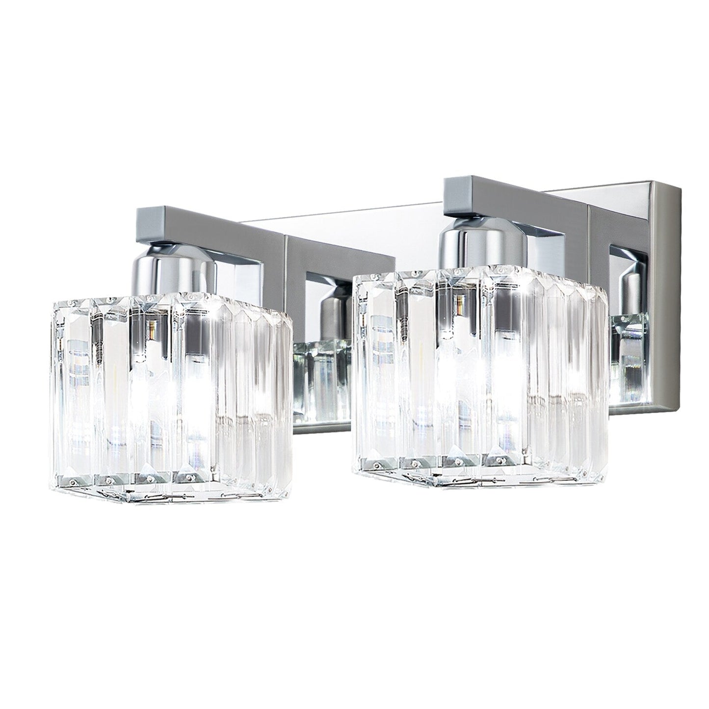 2/3/4/5 Light Bathroom Vanity Light Wall Sconce with Crystal Shade