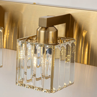 2/3/4/5 Light Bathroom Vanity Light Wall Sconce with Crystal Shade