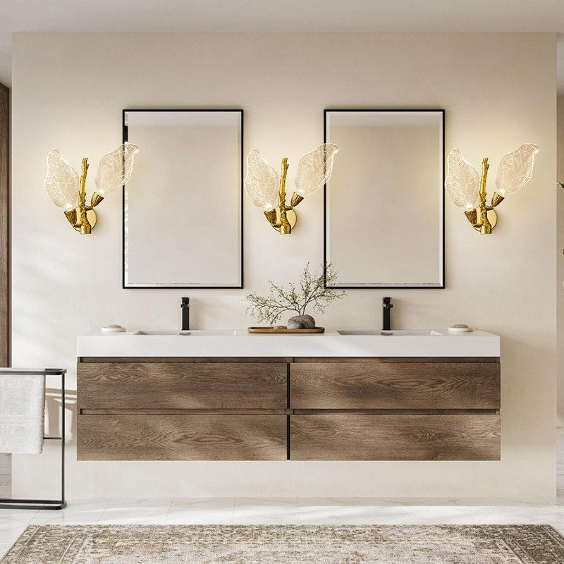 KAYLA 2-Light Bionic Leaf Wall Sconce