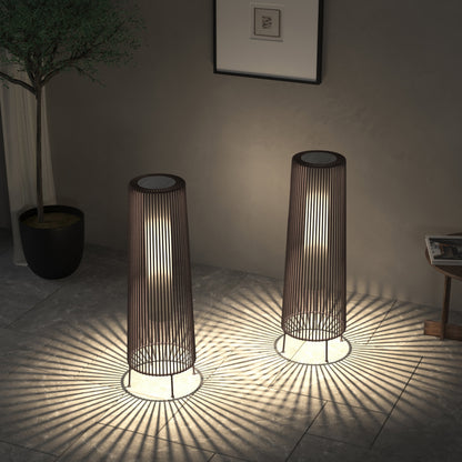 2 Pack Outdoor Solar Light Floor Lamps