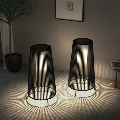 2 Pack Outdoor Solar Light Floor Lamps