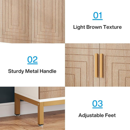 20 Pairs Modern Shoe Storage Cabinet with Doors, 6-Tier Freestanding Entryway Shoe Organizer Rack