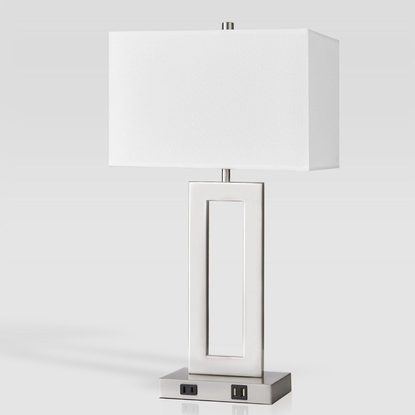 22 Gray USB Table Lamp Set With Touch Control