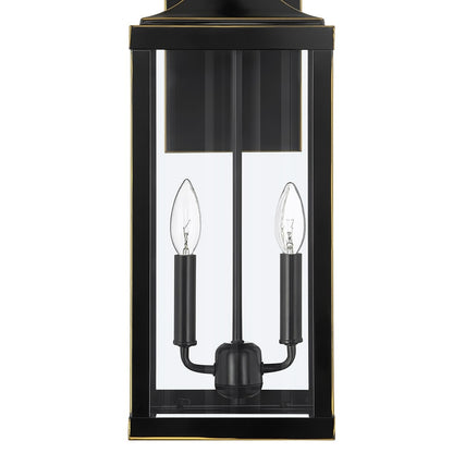 25.7H 2-Light Large Outdoor Bronze Exterior Wall Lantern Sconce Light