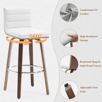 26/29 Faux Leather Swivel Bar/Counter Stools, Set of 2/3
