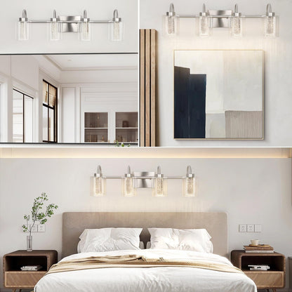 3/4/5/6 Light Brushed Nickel Bathroom Light Fixtures