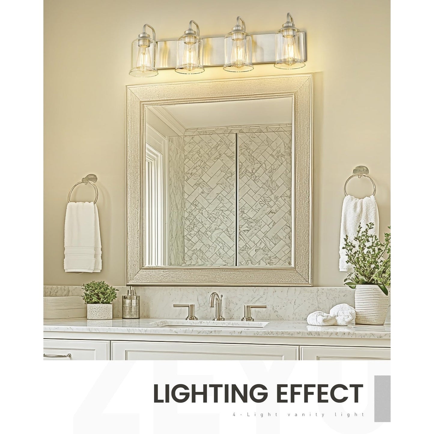 3/4/5/6-Light Modern Vanity Lights Over Mirror for Bathroom