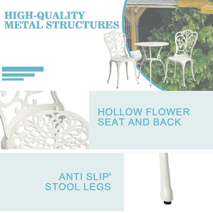 3-Piece Aluminum Outdoor Patio Butterfly Table and Chairs with Umbrella Hole