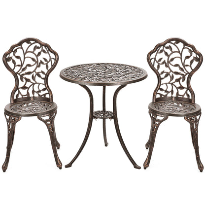 3 Pieces Outdoor Bistro Set Patio Furniture Set Table and Chairs Set