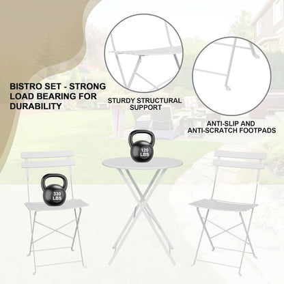 3 Pieces Patio Bistro Sets