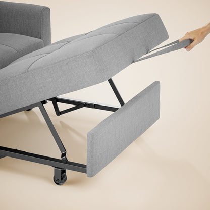 3-in-1 Pull-Out Sofa Bed Sleeper Chair , Convertible Adjustable Foldable Upholstered Lounge Couch