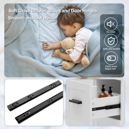 Wavy Line 30/36/48 Bathroom Vanity Set with Sink & Faucet