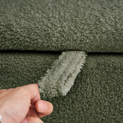 39.5 Off White Boucle Storage Ottoman Bench Sherpa Storage Bench Ottoman Foot Rest End of Bed for Living Room Bedroom,Wood Leg