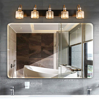 Chrome/ Black/ Gold Modern Over Mirror Crystal Bathroom Restroom Wall Lighting Fixtures Bath Lights Vanity Light