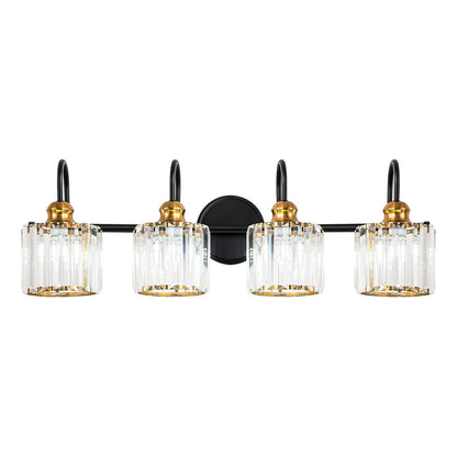 Chrome/ Black/ Gold Modern Over Mirror Crystal Bathroom Restroom Wall Lighting Fixtures Bath Lights Vanity Light