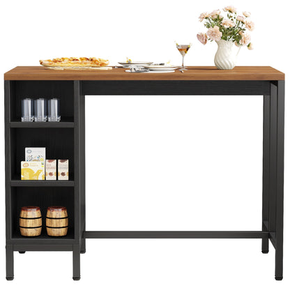 43 Wide Kitchen Island, Kitchen Counter Table with 5 Open Shelves