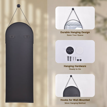 48 x 16 Full Length Hanging Wall Mirror with Leather Strap