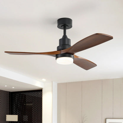 48 and 52 Integrated LED Ceiling Fan with Light and Remote, Reversible DC Motor
