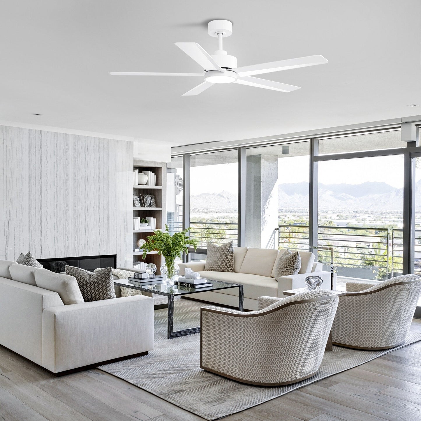 Breezary 65/52/42 5-Blade LED Ceiling Fan with Light Kit and Remote