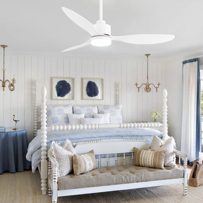 52 Inch LED Ceiling Fan with Lights Remote(3-Blade)