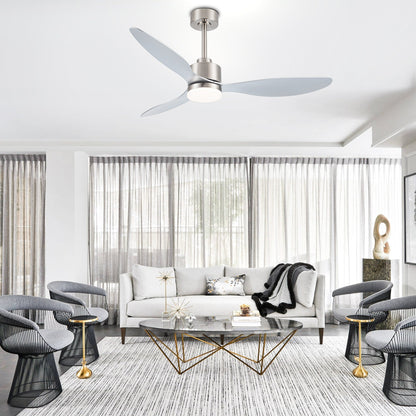 52 Inch LED Ceiling Fan with Lights Remote(3-Blade)