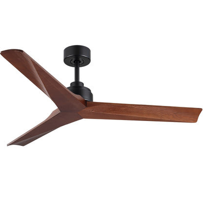 52 inch Modern Solid Wood / ABS Ceiling Fan With Remote Control(No Light),6 WInd Speed,Reversible Airflow