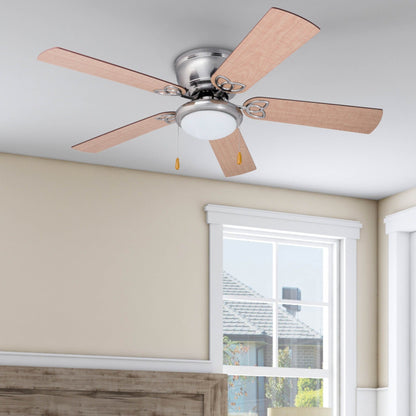 52 Prominence Home Benton Traditional Indoor LED Ceiling Fan with Light, Pull Chains