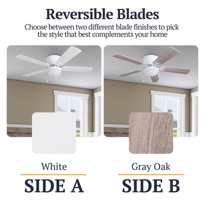 52 Prominence Home Benton Traditional Indoor LED Ceiling Fan with Light, Pull Chains