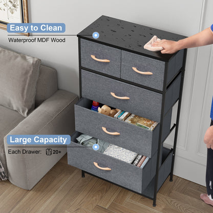 6-drawer Chest Vertical Dresser Storage Tower by Crestlive Products