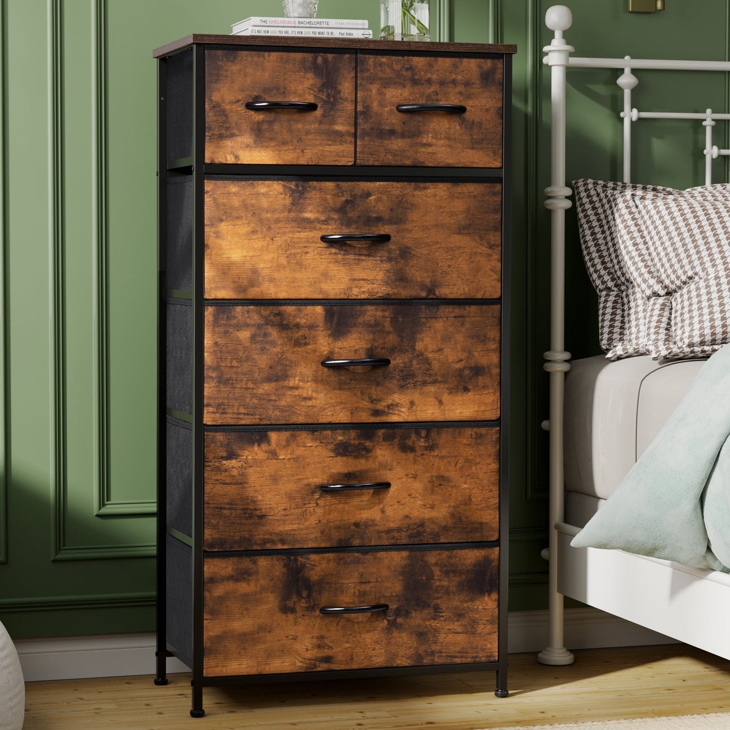 6-drawer Chest Vertical Dresser Storage Tower by Crestlive Products
