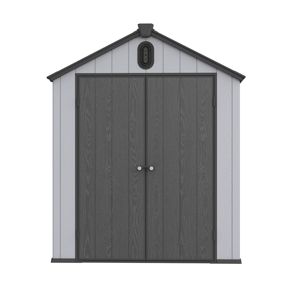 6 ft x 4 ft/6 ft x 8 ft/8 ft x 6 ft/8 ft x 10 ft All-Weather Resin Outdoor Plastic Storage Shed w/Floor, Spire Tool Shed