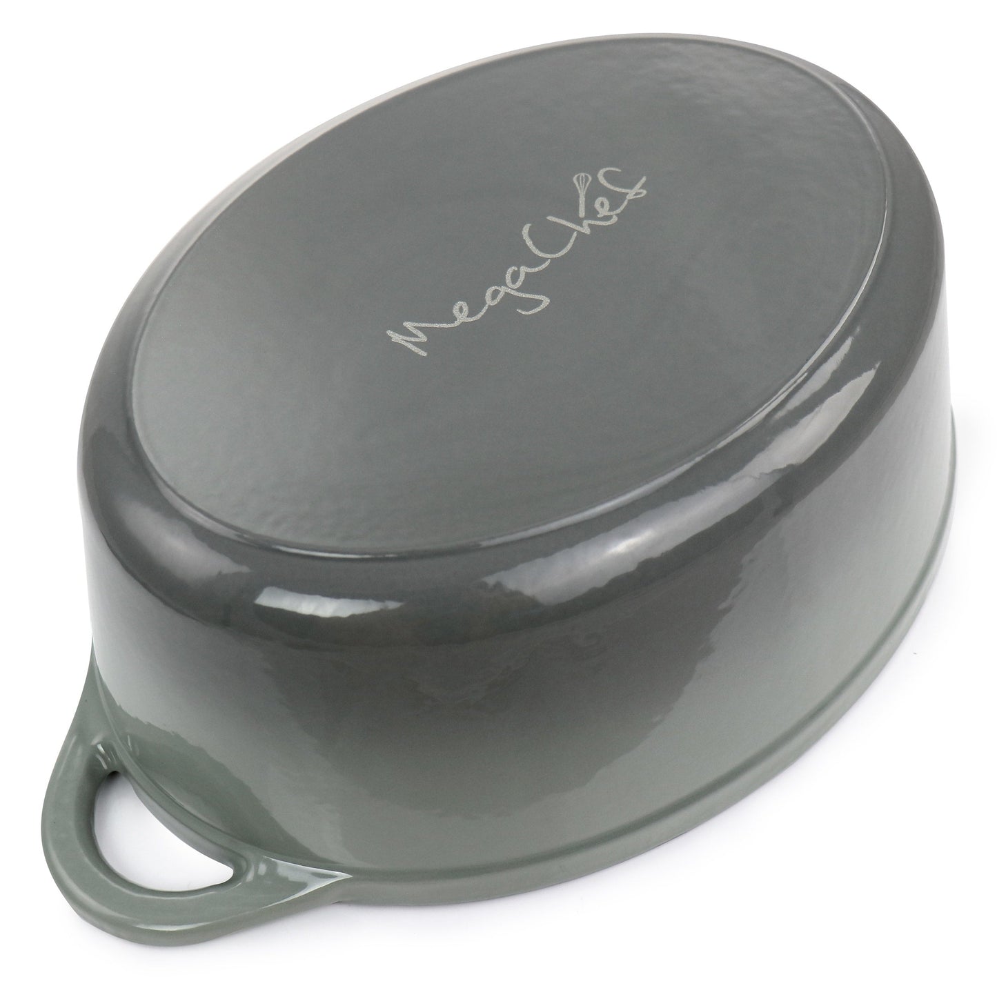 7 Quarts Oval Enameled Cast Iron Casserole in Storm Cloud