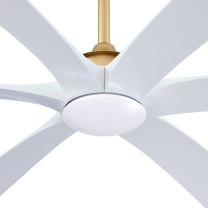 72-inch Driftwood 6-Blade Large DC Ceiling Fan with Light and Remote