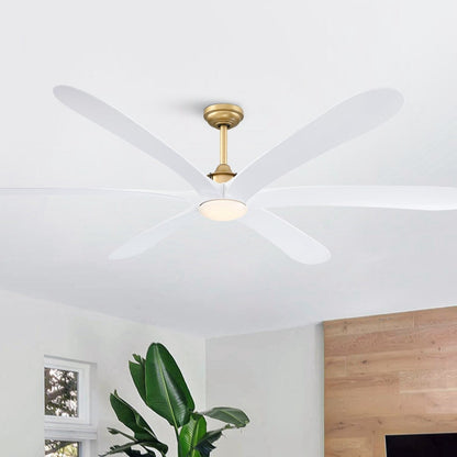 72-inch Driftwood 6-Blade Large DC Ceiling Fan with Light and Remote