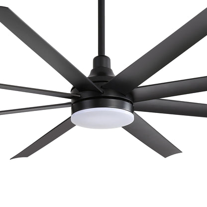 72 Large Ceiling Fans with LED Light Remote Control-8 Blade - 72 Inch