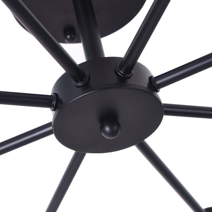 Black/ Gold Sputnik Semi Flush Mount Lamp Close to Ceiling Light Fixture for Living Room/ Kitchen/ Office/ Bedroom/ Foyer
