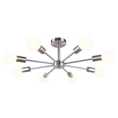 Black/ Gold Sputnik Semi Flush Mount Lamp Close to Ceiling Light Fixture for Living Room/ Kitchen/ Office/ Bedroom/ Foyer